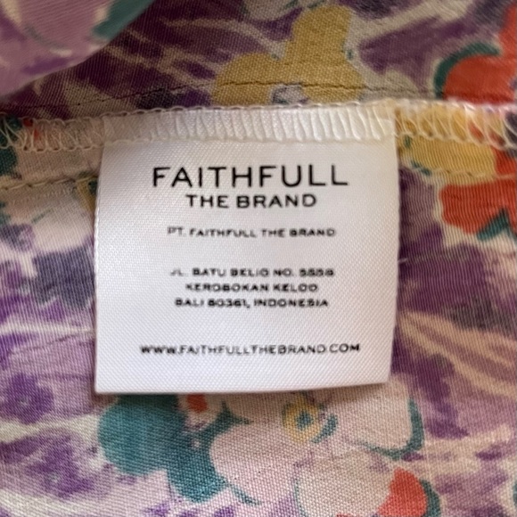 Faithfull the Brand Mid Summer Floral-Print Crepe Mini Dress, Size M - Picture 12 of 15